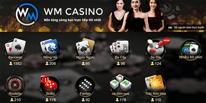Sảnh cược WM Casino với loạt game đầy hấp dẫn